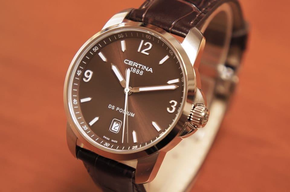 Certina Certina DS Podium C001.410.16.297.00, ds podium швейцария мужские часы на браслете кожаный боковой вид